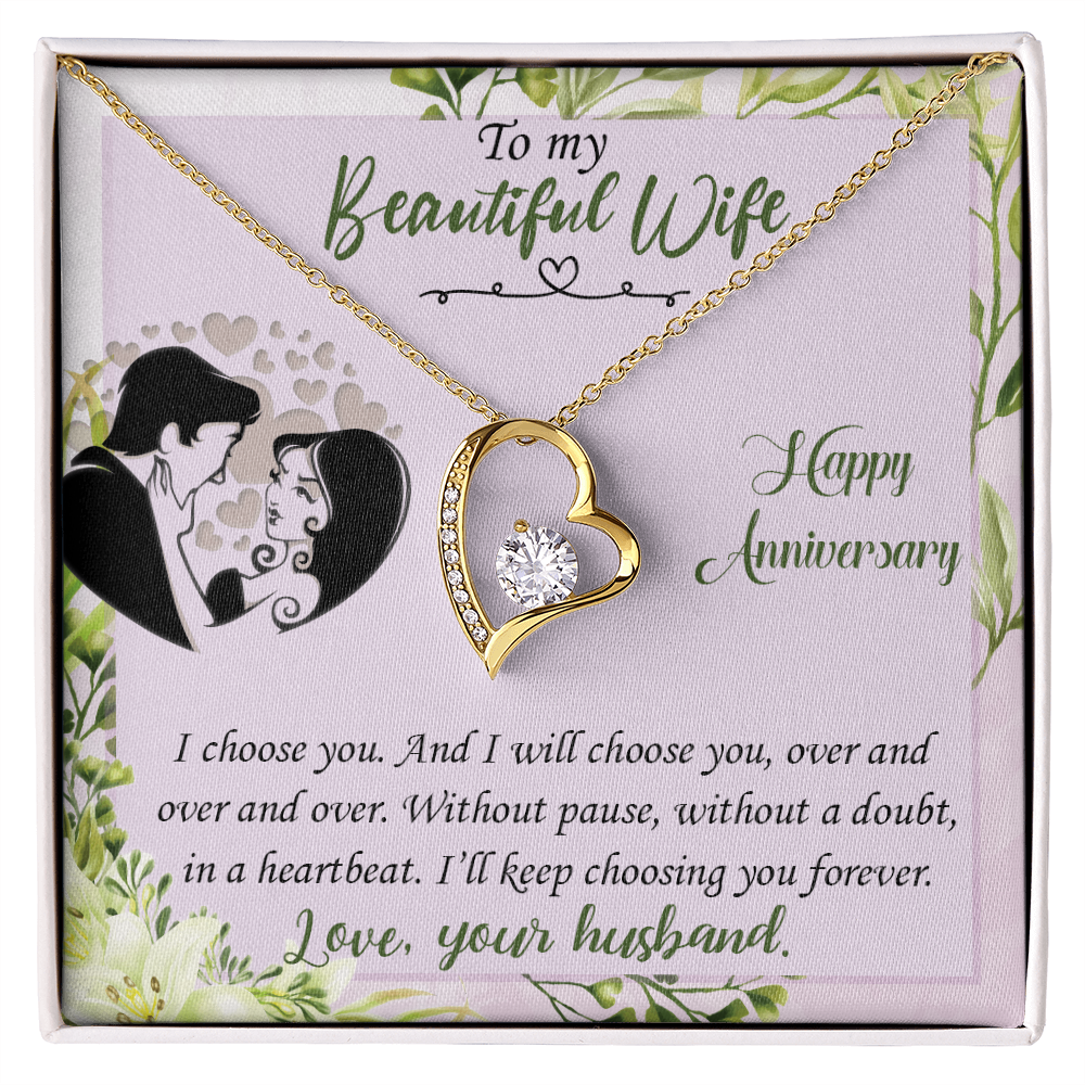 I Choose You Heart Necklace