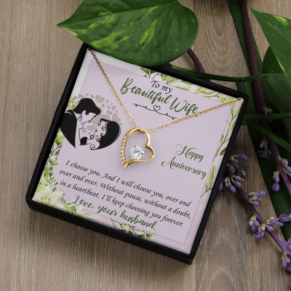 I Choose You Heart Necklace
