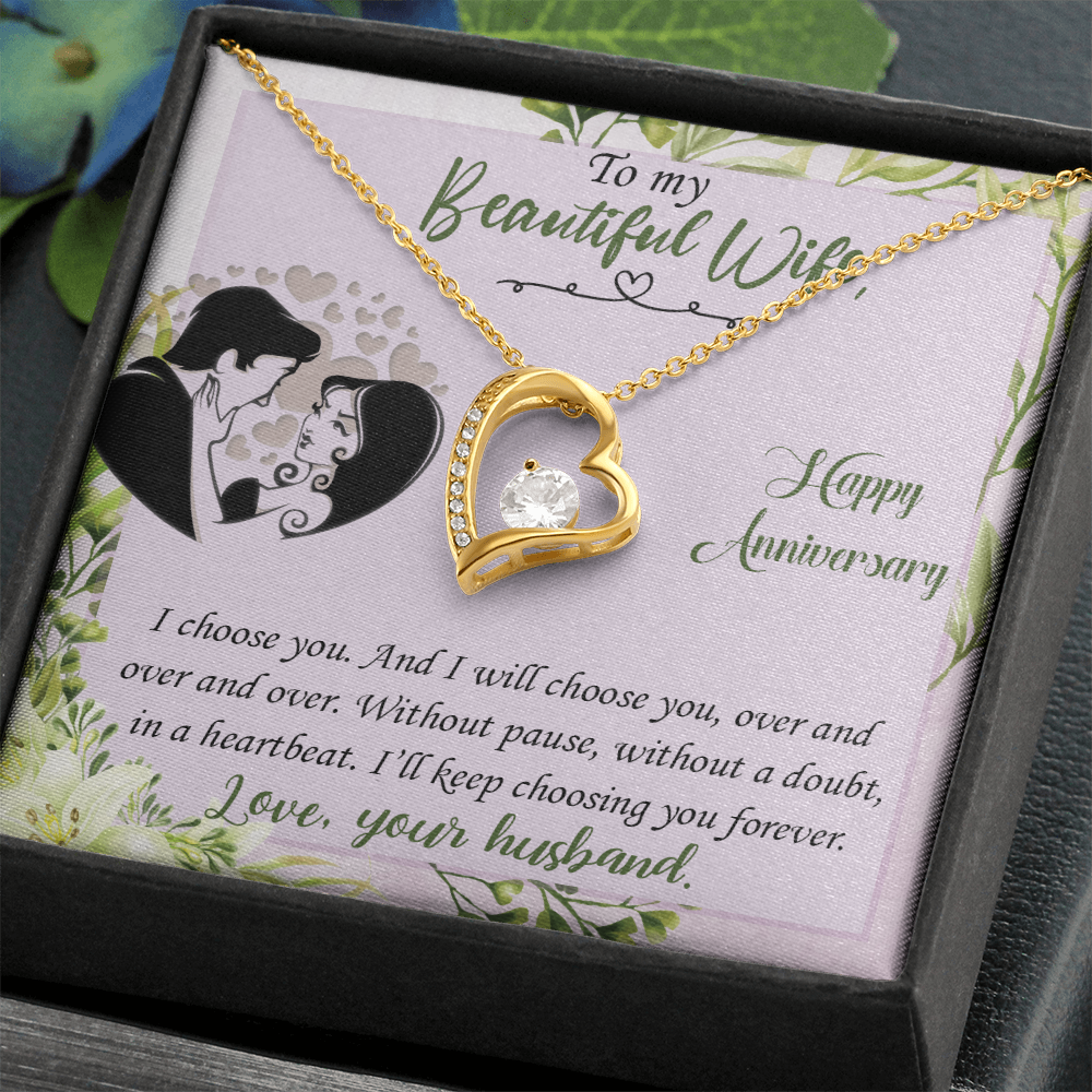 I Choose You Heart Necklace