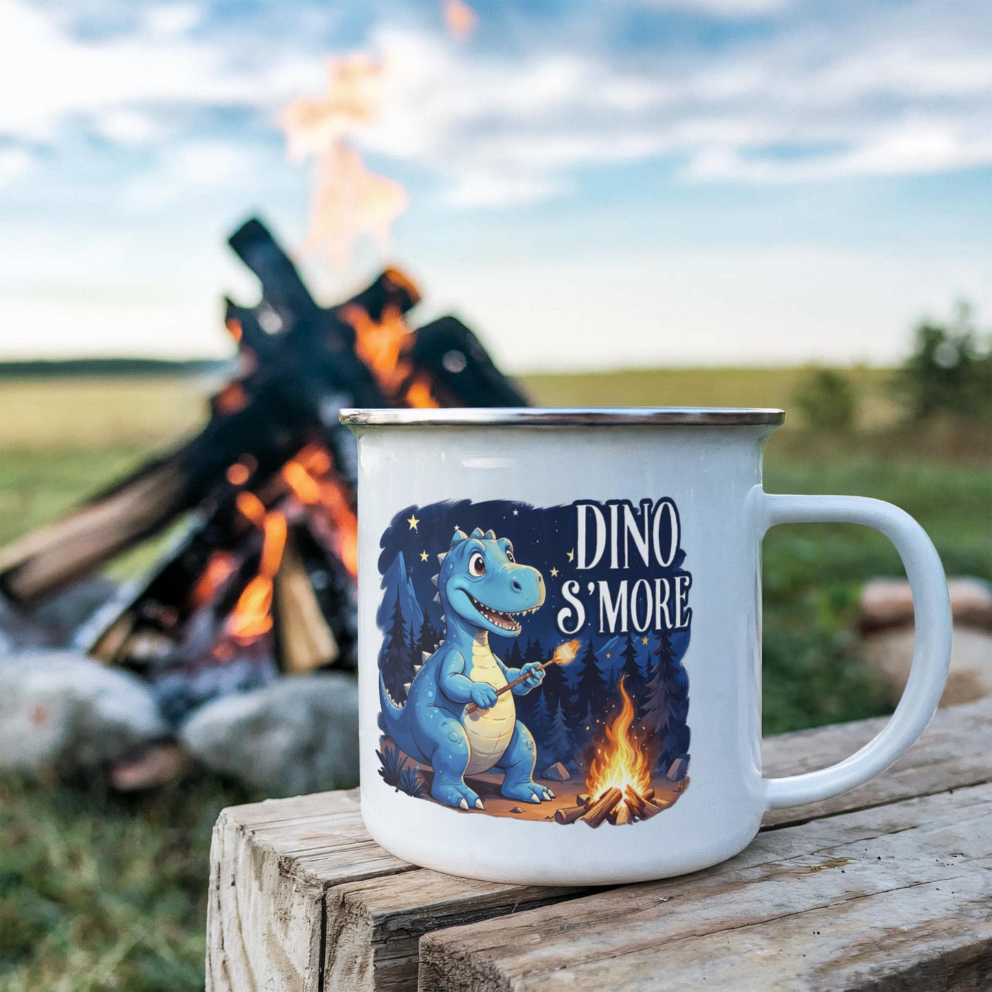 Dino S'More Stainless Steel Camping Mug