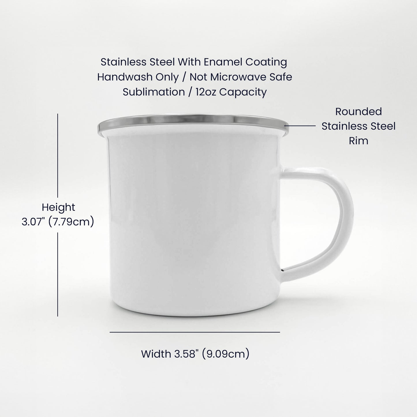Do Not Pet the Fluffy Cows Enamel Camping Mug