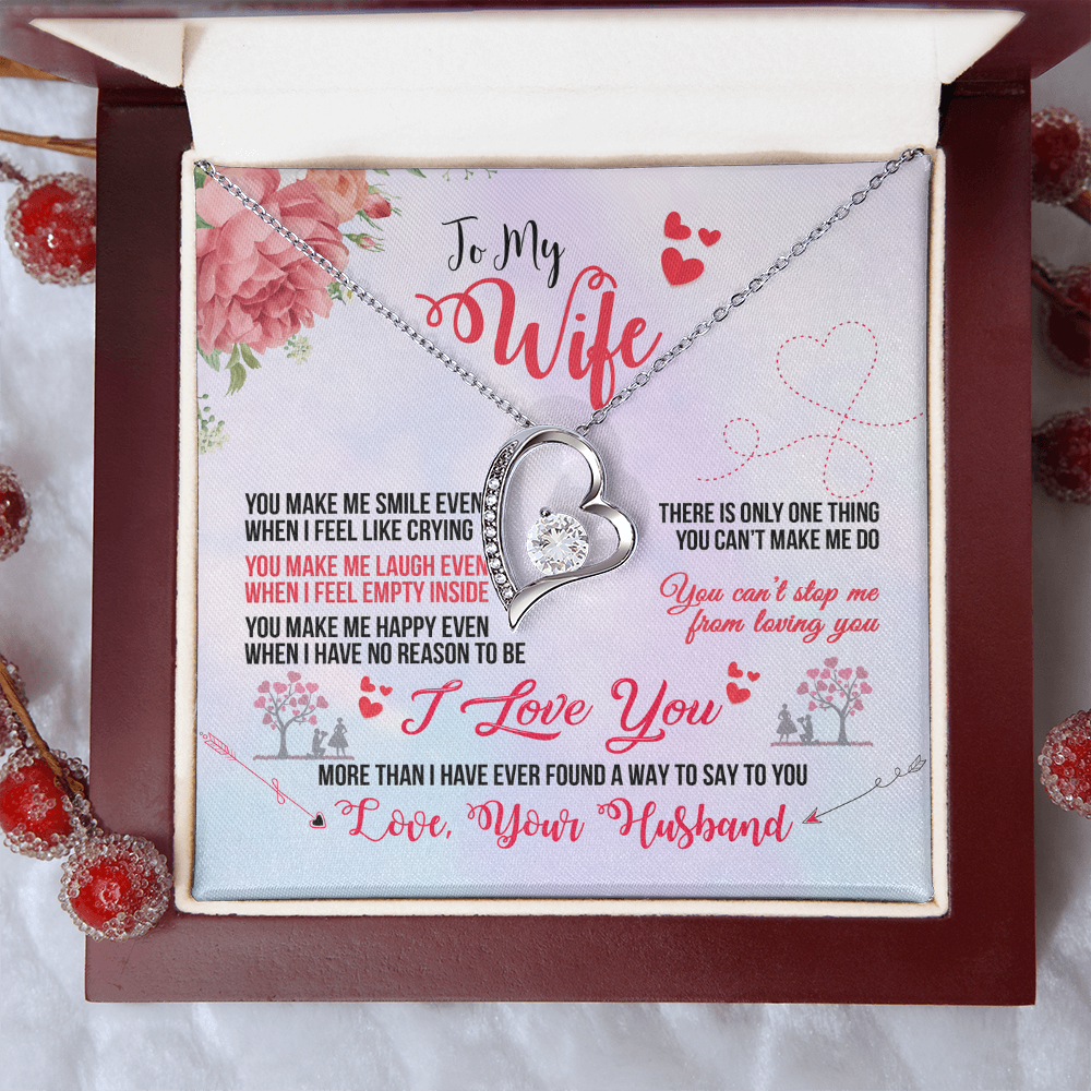 To My Wife Heart Necklace