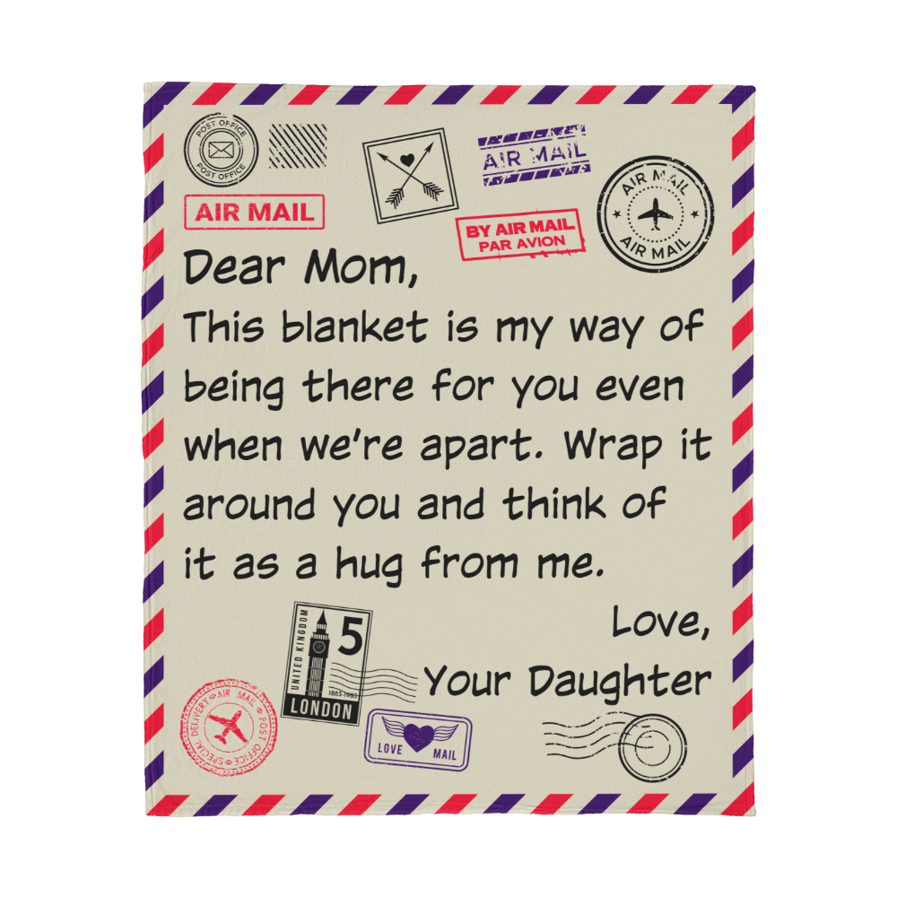 Dear Mom Jersey Fleece Blanket 50"x60"