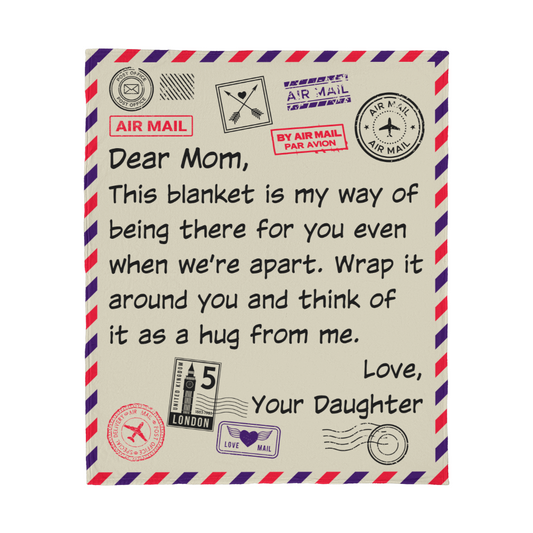 Dear Mom Jersey Fleece Blanket 50"x60"