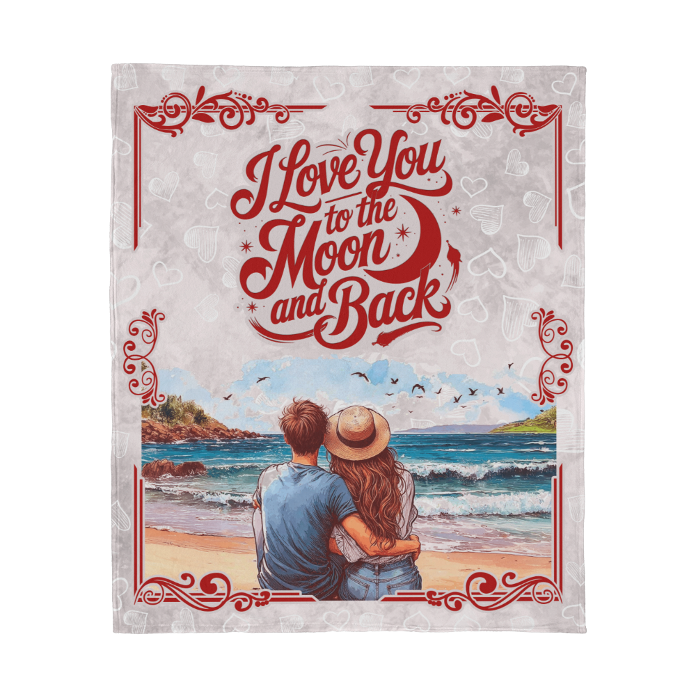 I Love You to the Moon and Back 50"x60" Fleece Blanket