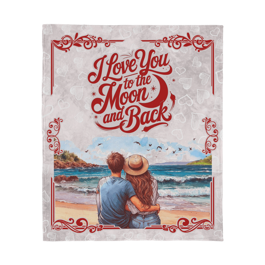 I Love You to the Moon and Back 50"x60" Fleece Blanket