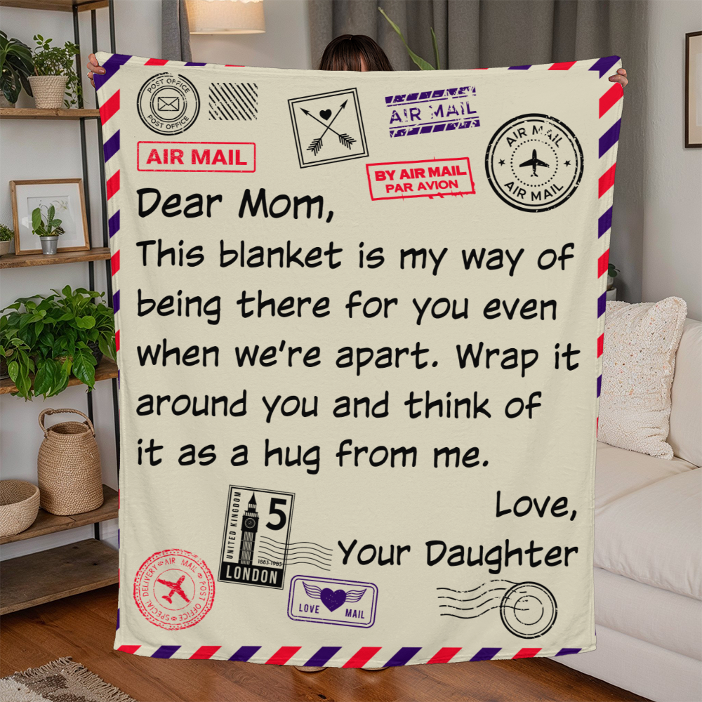 Dear Mom Jersey Fleece Blanket 50"x60"