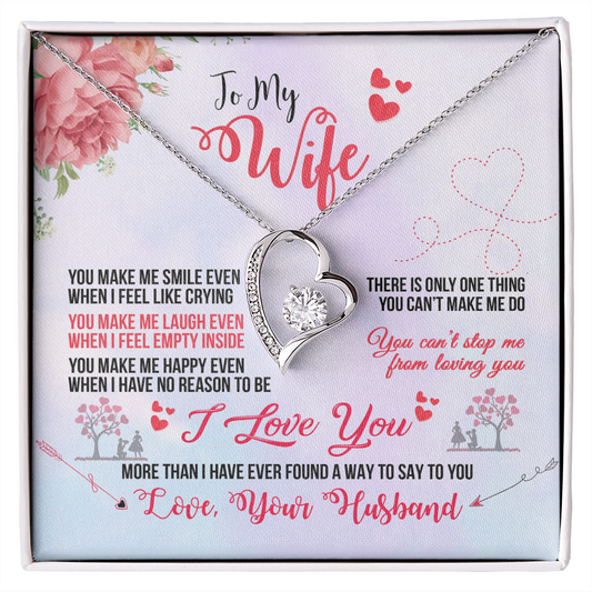 To My Wife Heart Necklace