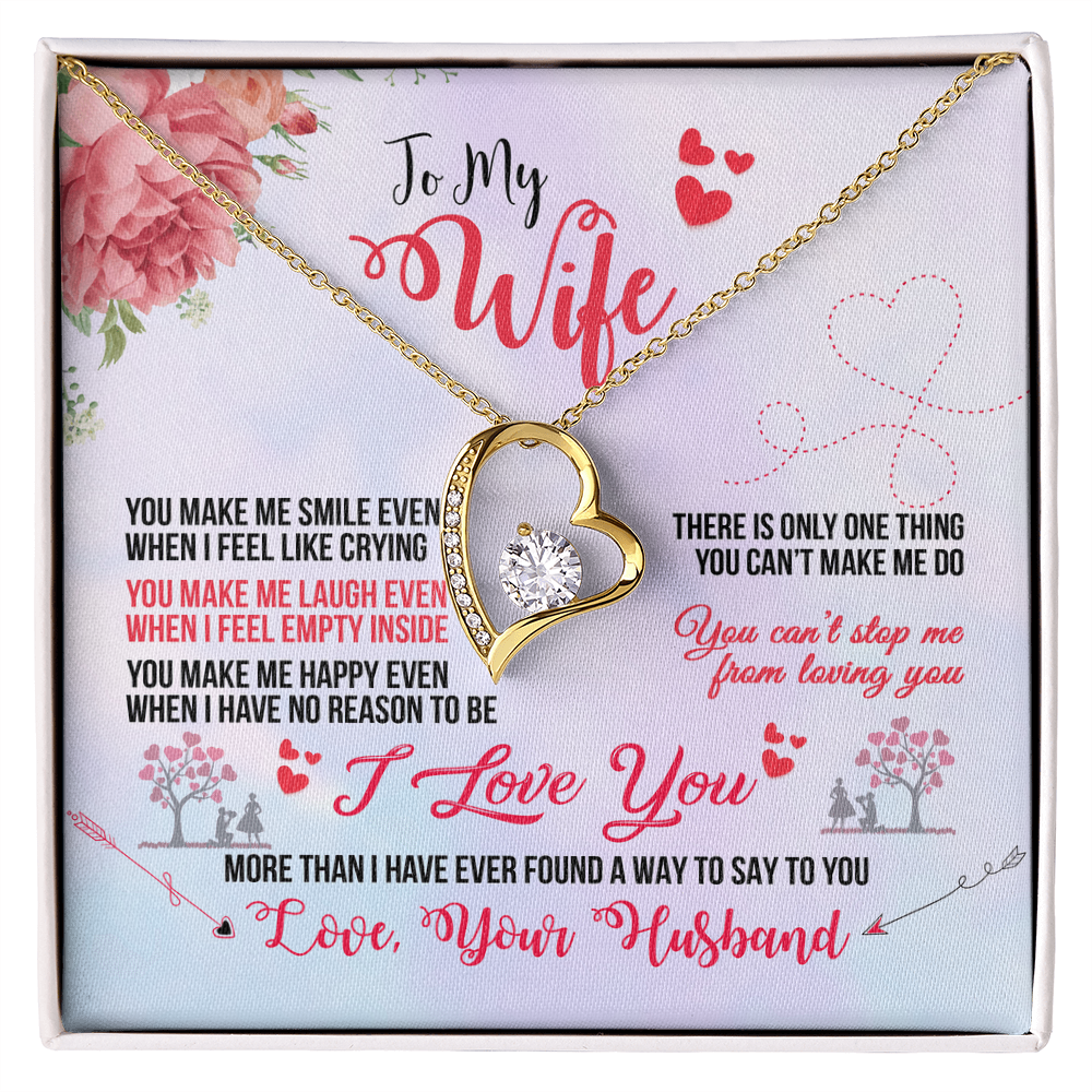 To My Wife Heart Necklace