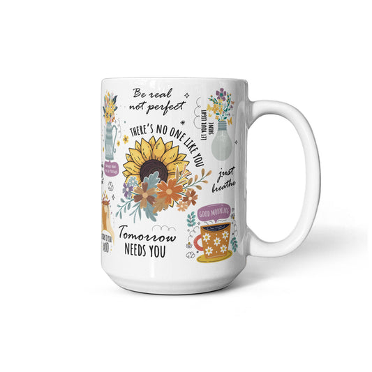 Positive Affirmations Ceramic Mug 15 oz